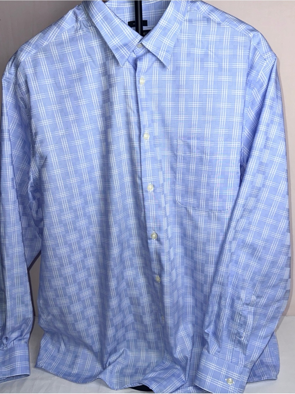Pronto Uomo Light Blue Plaid Dress Shirt